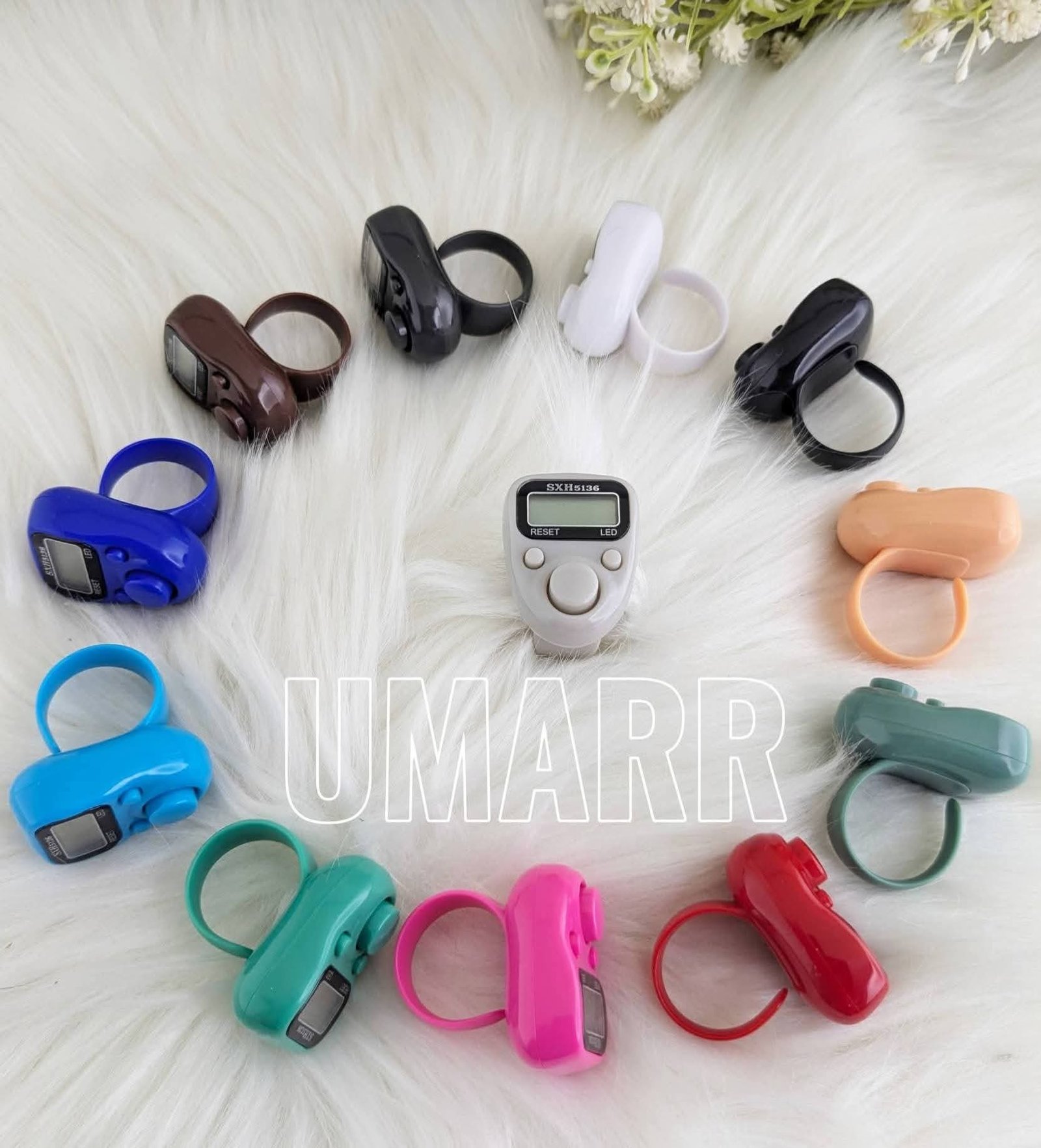 red tasbih Ring led counter - Image 1